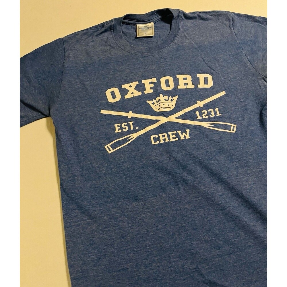 Oxford University Crew Rowing Team Blue T-Shirt MEDIUM Sports Rhodes College UK